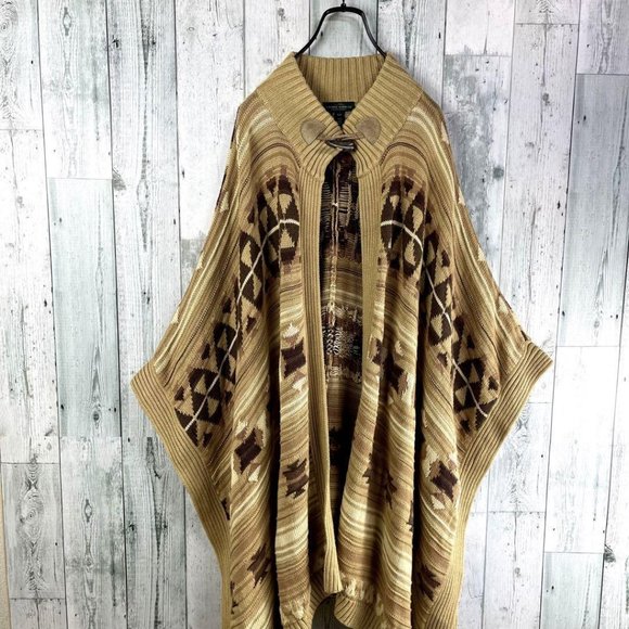 Sweaters - Native Knit Poncho Jacket Men